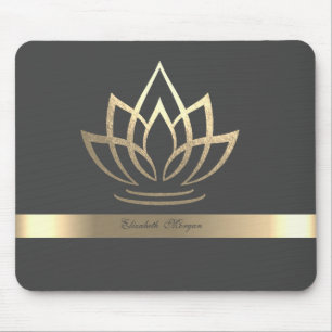 Elegante Goldene Lotus, Yoga Mousepad