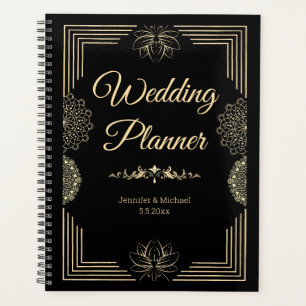 elegante, goldene Luxus-Hochzeit Planer