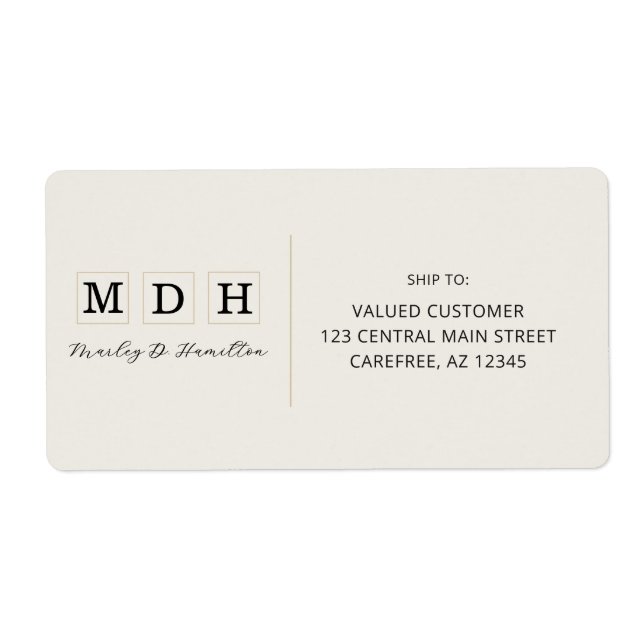Elegante goldene Marken-Versandverpackung (Vorne)