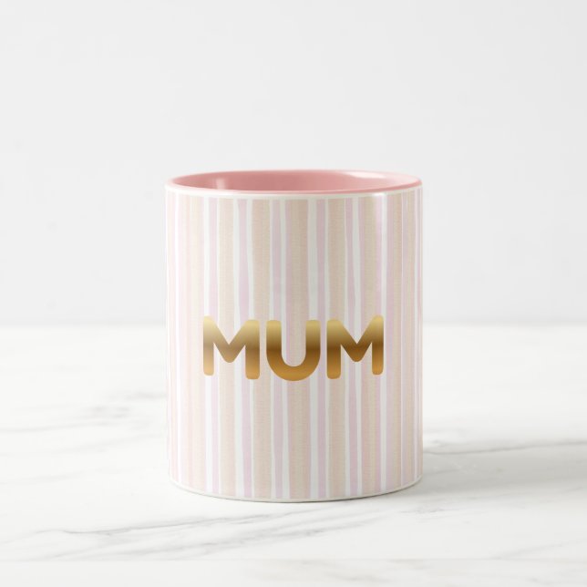 Elegante goldene MUM-Tasse - Minimalistischer Mutt Zweifarbige Tasse (Mittel)