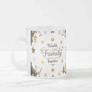 Elegante goldene musikalische funkelnde Familie Mi Mattglastasse