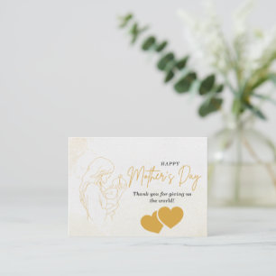 Elegante Goldene Muttertagskarte Mitteilungskarte