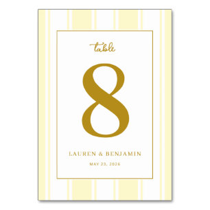Elegante Goldene Nummer Acht Tischnummer