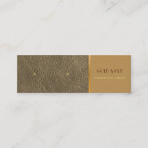 Elegante goldene Ohrringe mit goldenem Lederstiel