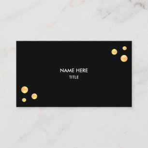 Elegante goldene Punkte auf Schwarzem Visitenkarte