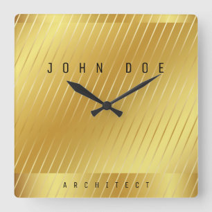 Elegante goldene quadratische Acryl-Wanduhr Wanduhr