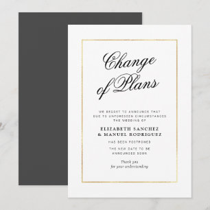 Elegante goldene Rahmen-Hochzeitskarte mit Verzöge Einladung