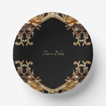 Elegante goldene Rahmen-Papier-Schalen