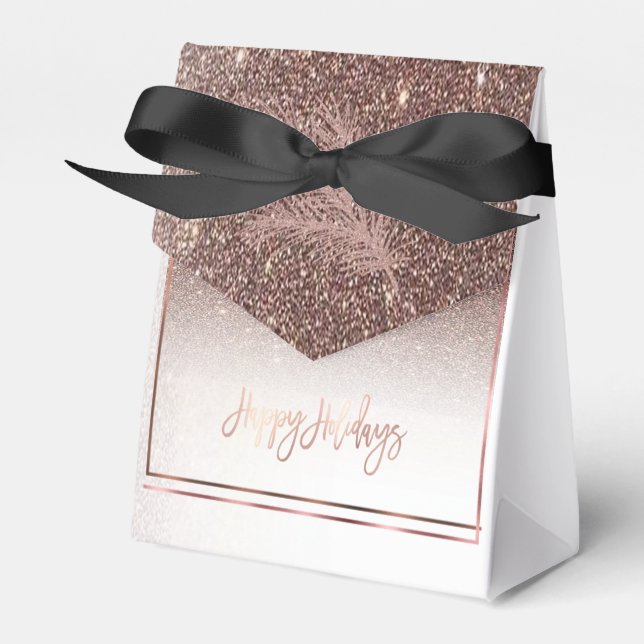 Elegante goldene Rose Günstige Box Geschenkschachtel (Vorderseite)