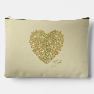 Elegante Goldene Rose Meines Herzens Zubehörtasche