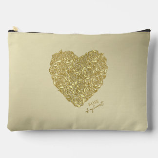 Elegante Goldene Rose Meines Herzens Zubehörtasche