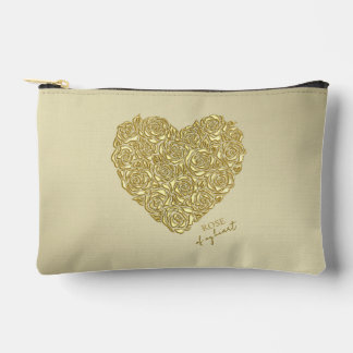 Elegante Goldene Rose Meines Herzens Zubehörtasche