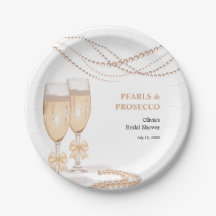 Elegante Goldene Schleife Perlen und Prosecco Brau