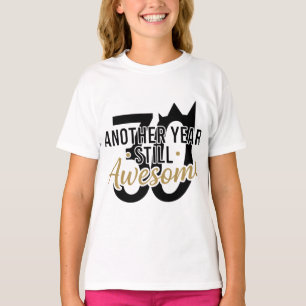 Elegante Goldene Schrift "Awesome" Typografie Schw T-Shirt