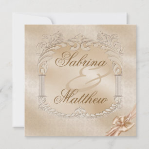 Elegante goldene Schwäne formelle Hochzeitseinladu Einladung