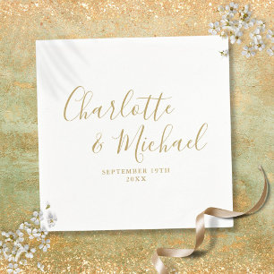 Elegante goldene Signature-Servietten Serviette
