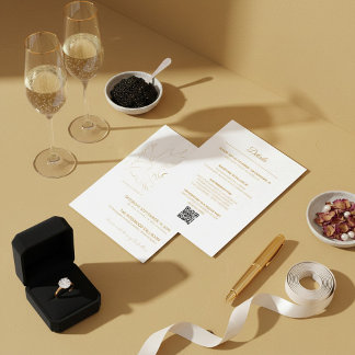 Elegante Goldene-Tauben-Hochzeitseinladung in eine Einladung