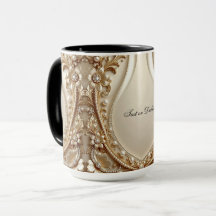 Elegante goldene verzierte Blumen-Tasse