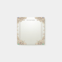 Elegante goldene verzierte Post-it-Notizen
