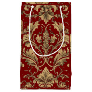 Elegante goldene Vintage-Damaskusse Kleine Geschenktüte