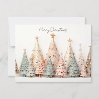 Elegante goldene Weihnachtsbäume Postkarte