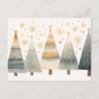 Elegante goldene Weihnachtsbäume 