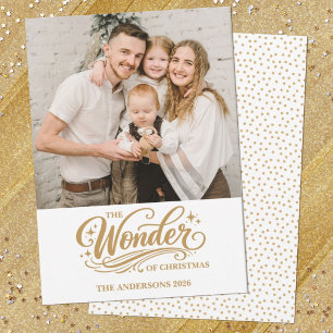 Elegante Goldene Weihnachtstypografie-Overlay-Foto Feiertagskarte