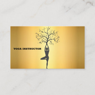 Elegante goldene Yoga-Visitenkarte für Ihr Geschäf Visitenkarte