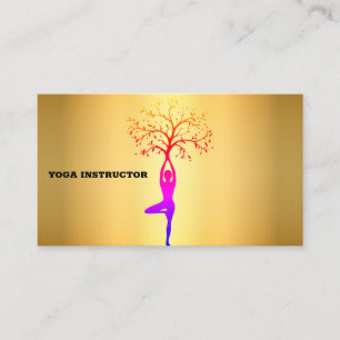 Elegante goldene Yoga-Visitenkarte für Ihr Geschäf Visitenkarte