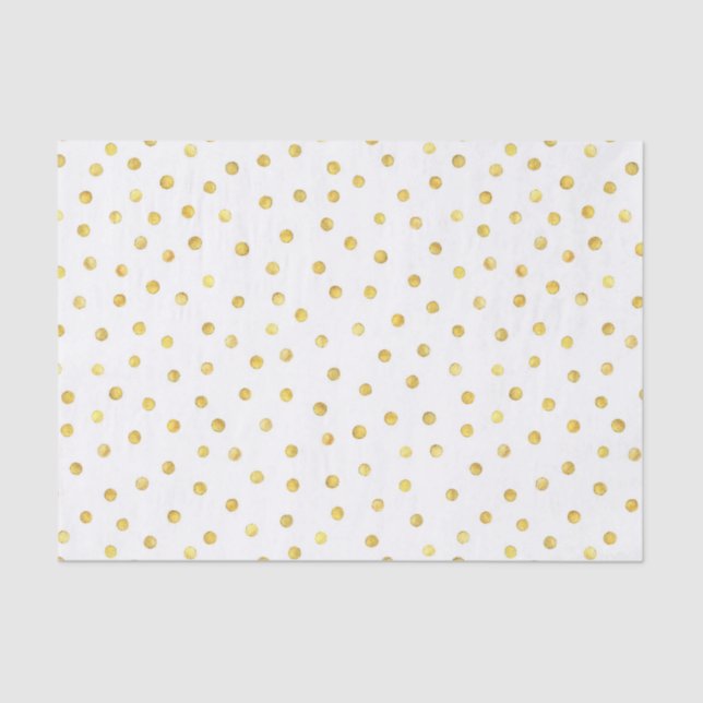 Elegante Goldenen Foil Confetti Dots Seidenpapier (Vorderseite)