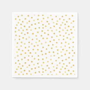 Elegante Goldenen Foil Confetti Dots Serviette