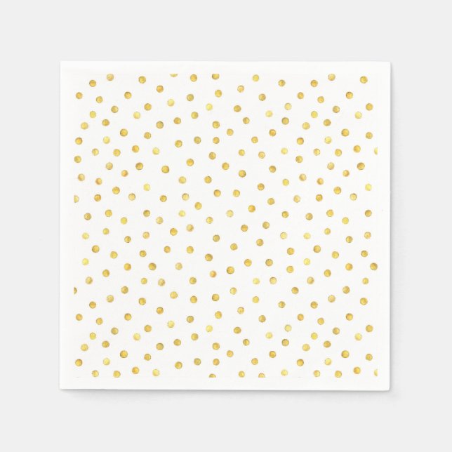 Elegante Goldenen Foil Confetti Dots Serviette (Vorderseite)