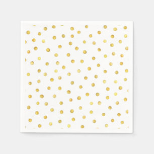 Elegante Goldenen Foil Confetti Dots Serviette
