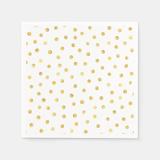Elegante Goldenen Foil Confetti Dots Serviette (Vorderseite)