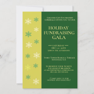 Elegante Goldenen und Grüne Wohltätigkeit Einladung
