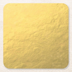 Elegante Goldfolie gedruckt Rechteckiger Pappuntersetzer