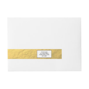 Elegante Goldfolie gedruckt Rundum-Adressaufkleber