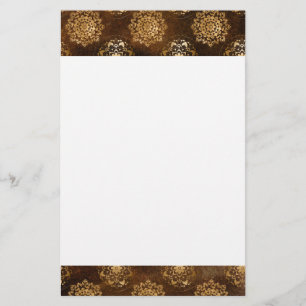 Elegante Goldfolie und schwarze indische Mandala