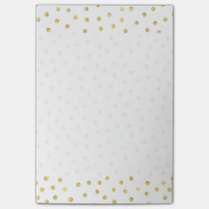 Elegante Goldfolieconfetti-Punkte Post-it Klebezettel