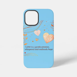 Elegante Goldherz-Liebeskunst iPhone 12 Mini Hülle