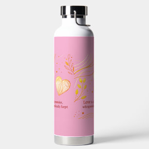 Elegante Goldherz-Liebeskunst Trinkflasche