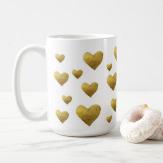 Elegante Goldherz Tasse Ein Hauch von Liebe