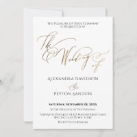 Elegante Goldkalligraphie "Die Hochzeit von"