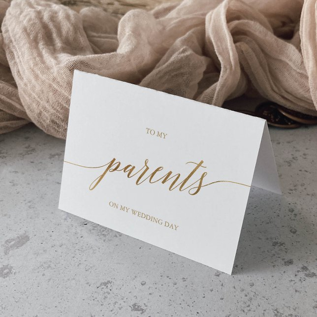 Elegante Goldkalligraphie für meine Eltern Hochzei Karte (Von Creator hochgeladen)