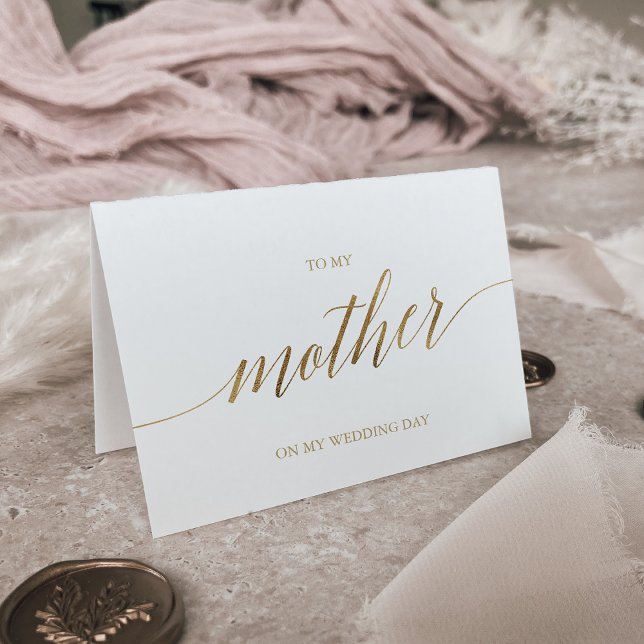 Elegante Goldkalligraphie für meine Mutterhochzeit Karte (Von Creator hochgeladen)