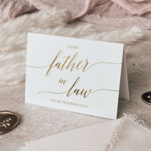 Elegante Goldkalligraphie für meinen Vater im Jura Karte