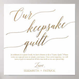 Elegante Goldkalligraphie - unser Keepake-Quilt Poster