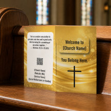 Elegante Goldkreuz-Kirchenmitteilung