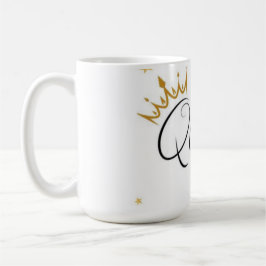 Elegante Goldkronen-Königin-Typografie-Wasserflasc Kaffeetasse