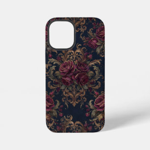 Elegante Goldlinien Kunst Tropische Botanik iPhone 12 Mini Hülle